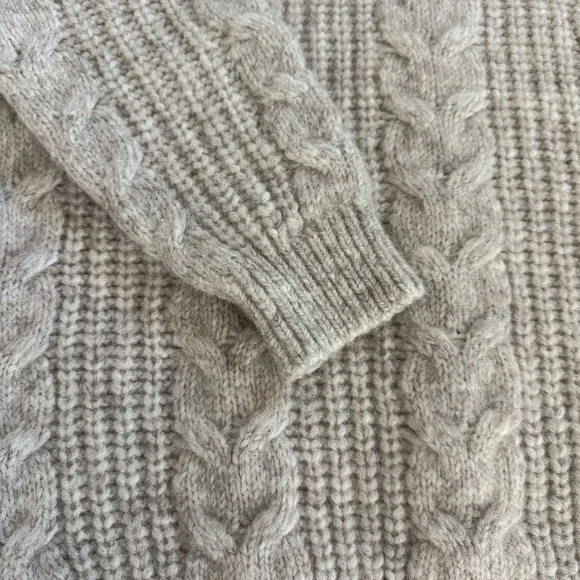 Jenni Kayne Cocoon Cable Cardigan Oatmeal XXS - Picture 9 of 13